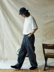 竹節コットンポケット付きTシャツ