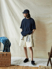 竹節コットンポケット付きTシャツ