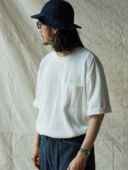 竹節コットンポケット付きTシャツ