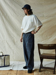 竹節コットンポケット付きTシャツ