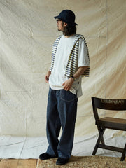 竹節コットンポケット付きTシャツ