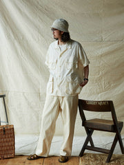 四つポケット半袖シャツ