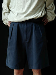 ダブルプリーツツイルポケットペインターショーツ