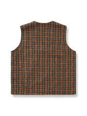 チェック柄ミックスニットベスト