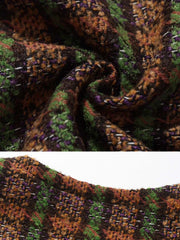 チェック柄ミックスニットベスト