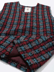 チェック柄ミックスニットベスト