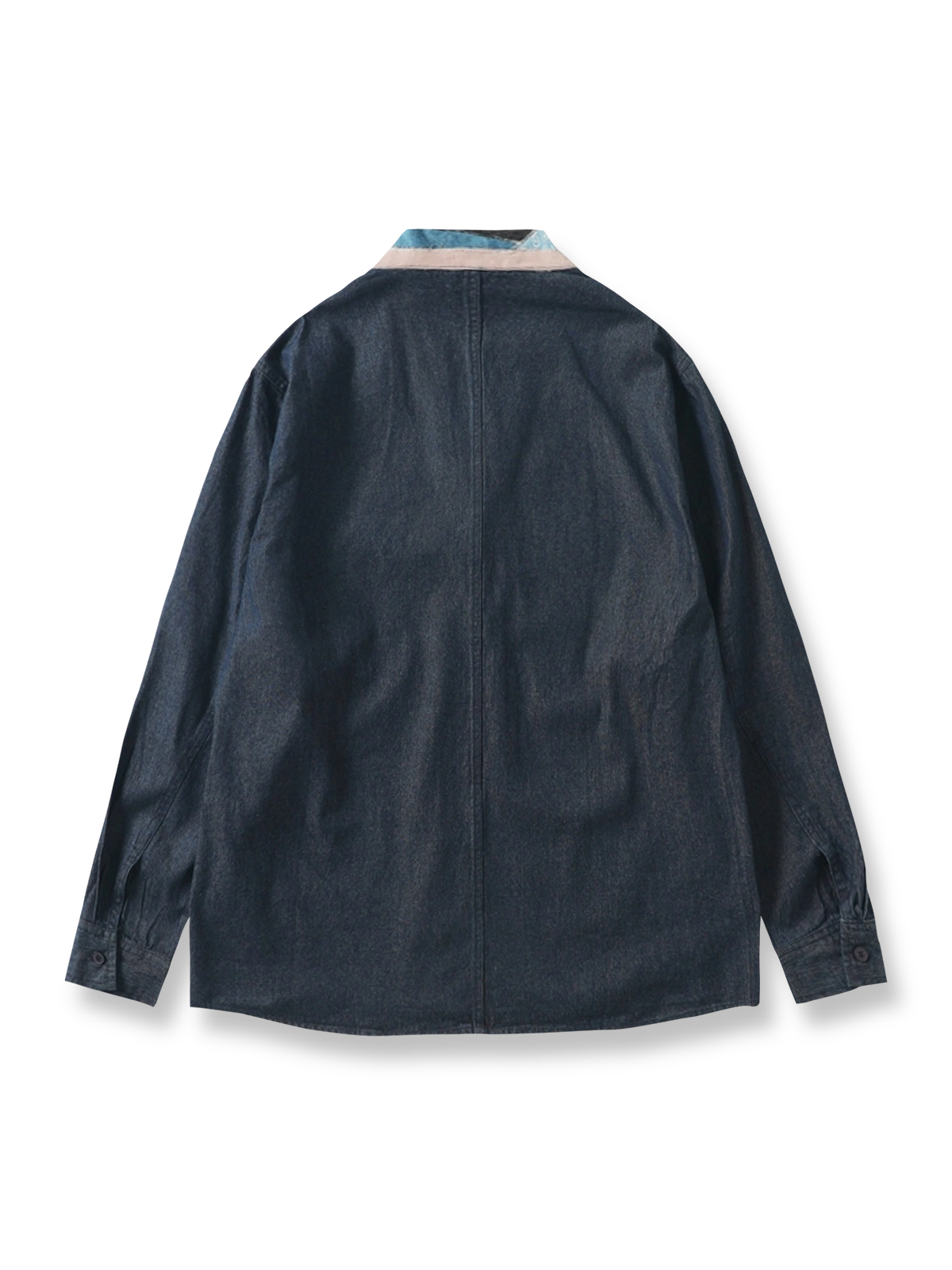 ハンドメイドパッチワーク襟ヴィンテージ加工はんてんの全体像