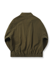 製品画像: ミリタリースタイルのウォッシュ加工ワークウェアパッチワークヴィンテージ通勤ジャケットの全体像