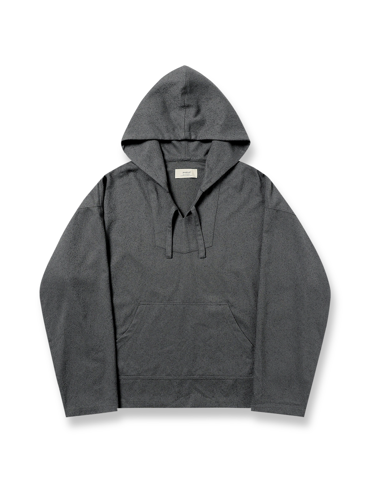 ウールライクなループテクスチャー混紡Bajaパーカーの正面図