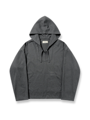 ウールライクなループテクスチャー混紡Bajaパーカーの正面図