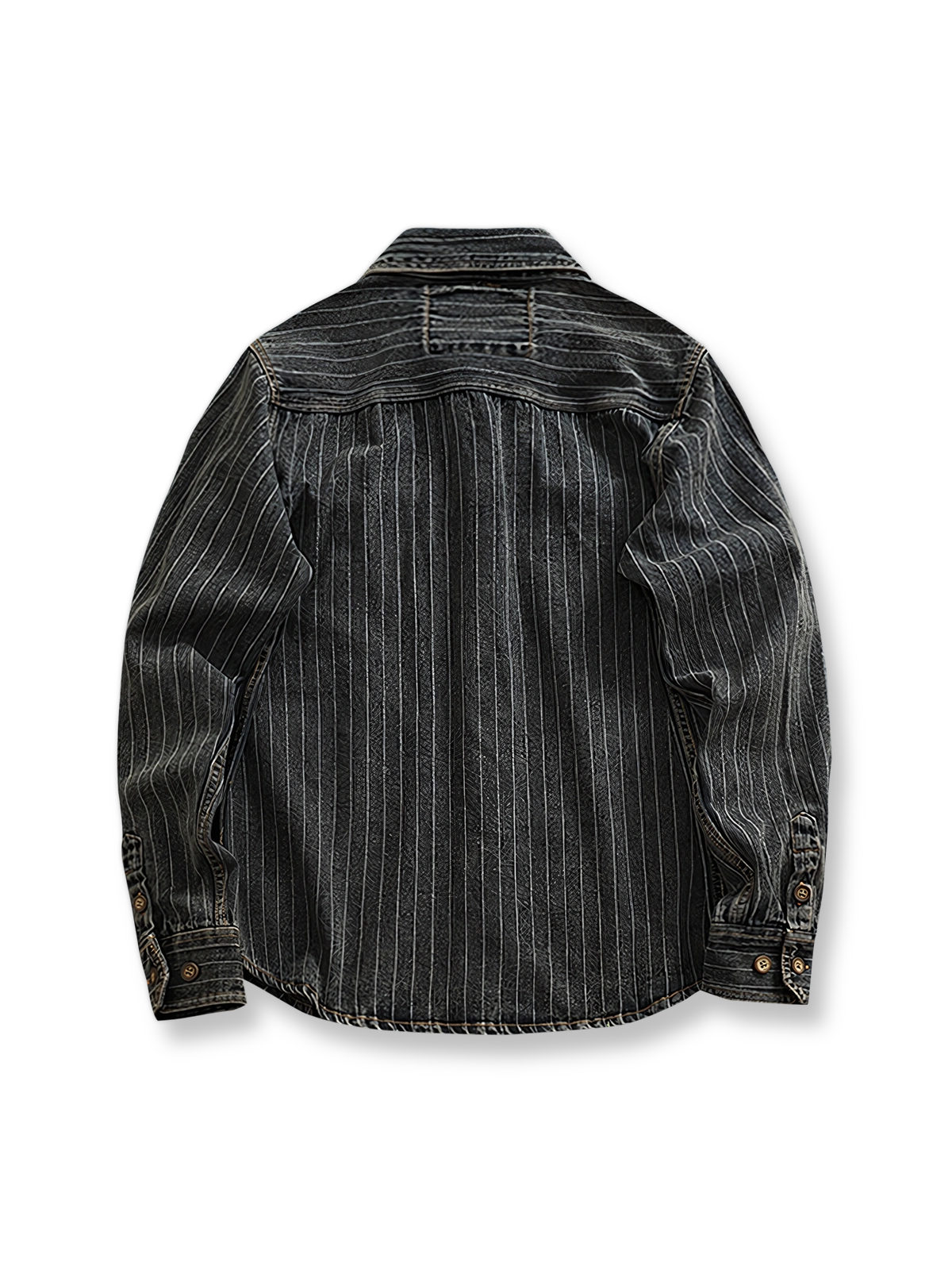 ヴィンテージストライプデニムワークシャツの全体展示