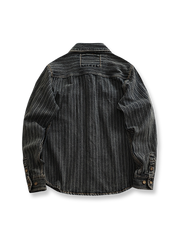 ヴィンテージストライプデニムワークシャツの全体展示