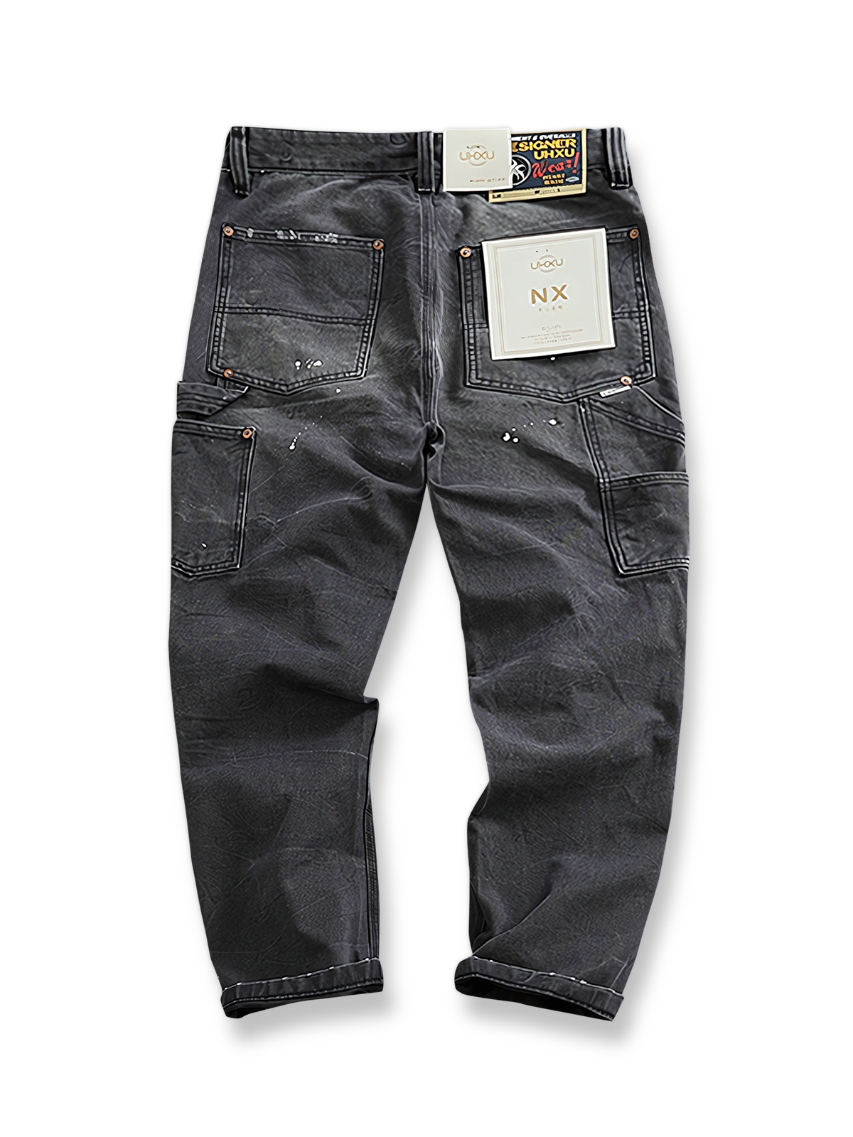 ペイント加工ヴィンテージワークパンツの全体展示