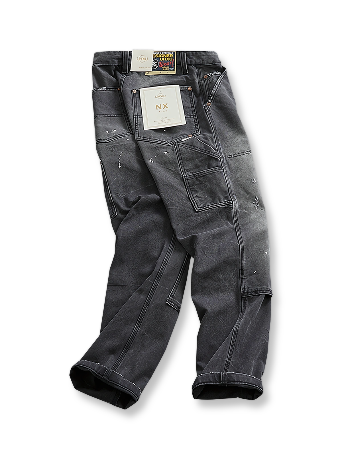 ペイント加工ヴィンテージワークパンツの全体展示