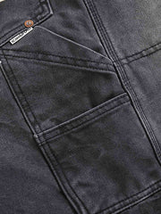 ワークパンツのディテールと生地特写