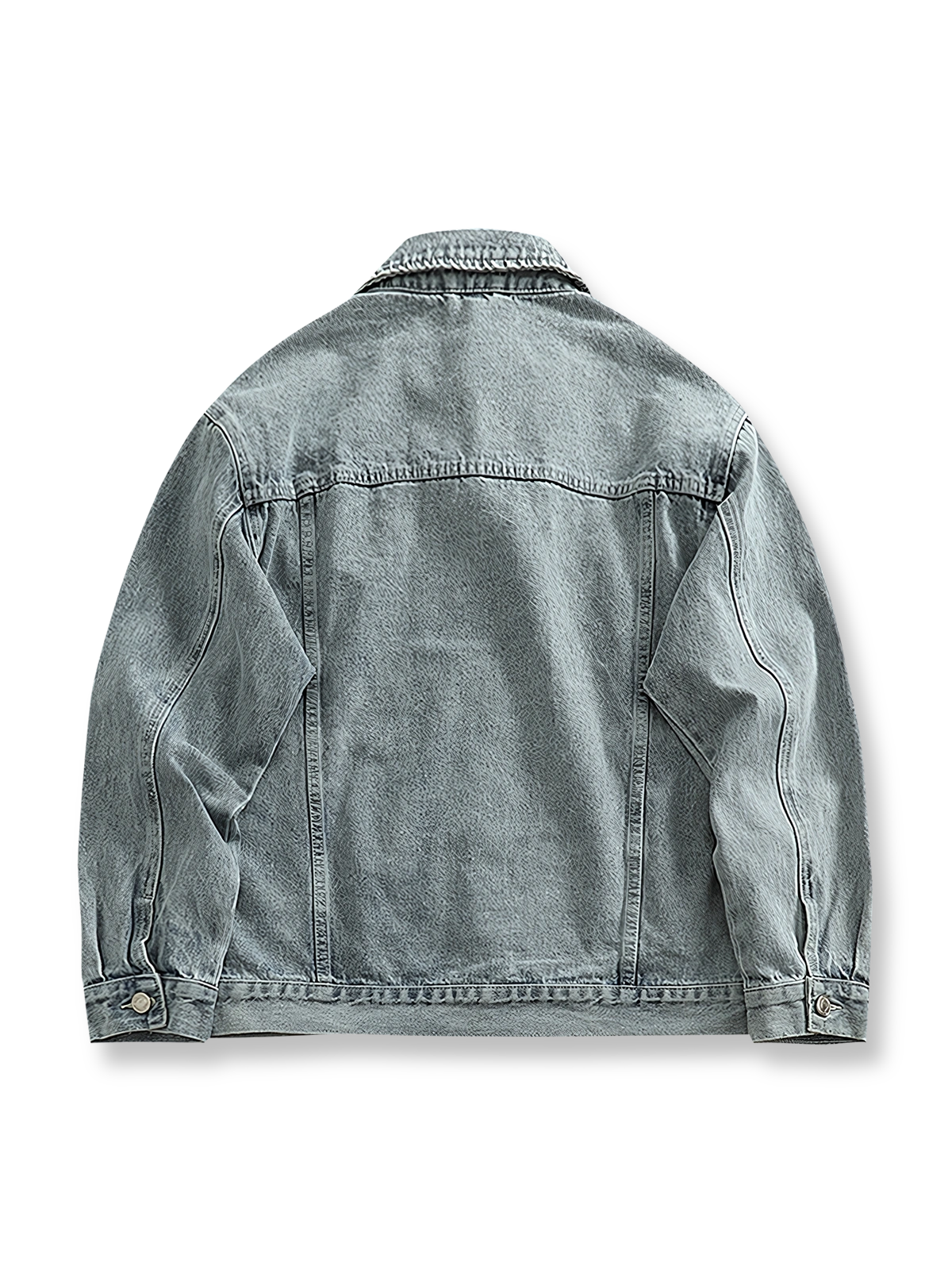 アメリカンカジュアル襟付きデニムジャケットの正面図