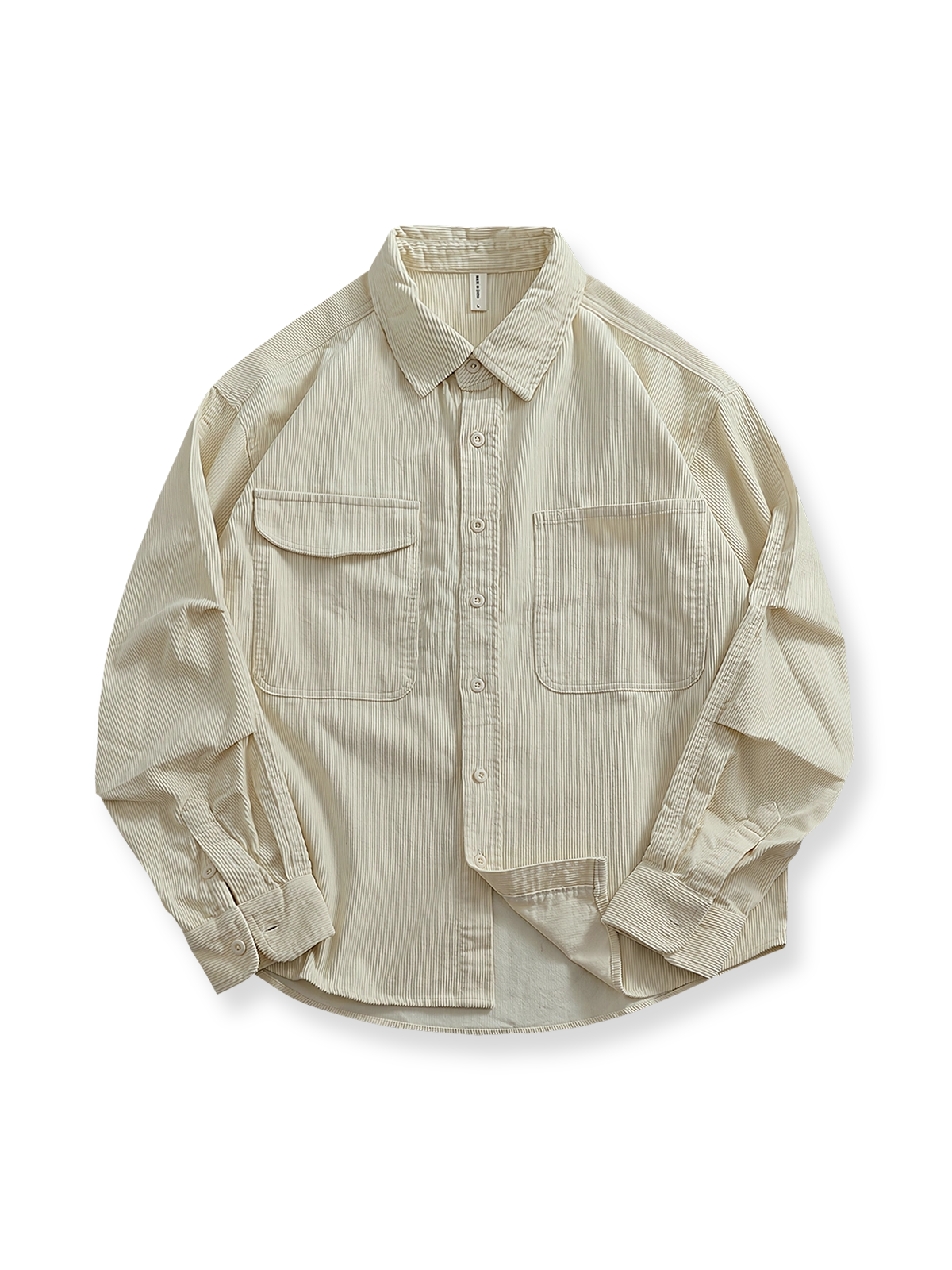 ヴィンテージ加工コーデュロイシャツ正面ビュー
