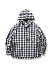 製品画像: ヴィンテージチェック ドローストリングフードジャケットのフロント展示