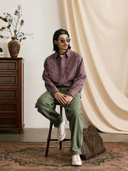 ヴィンテージ加工ワーク長袖シャツ