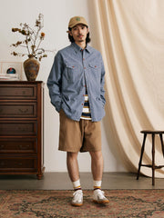 ヴィンテージ加工ワーク長袖シャツ