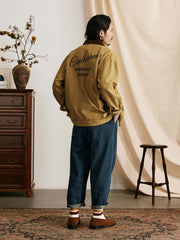 竹節柄デトロイトジャケット