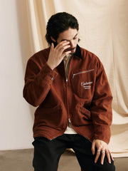 竹節柄デトロイトジャケット