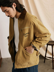 竹節柄デトロイトジャケット