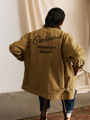 竹節柄デトロイトジャケット