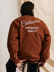 竹節柄デトロイトジャケット