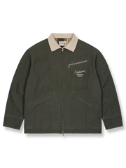 製品画像: ヴィンテージ加工の竹節柄デトロイトジャケットの全体展示