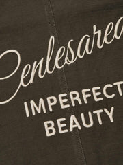 詳細画像: 竹節柄生地とコーデュロイの襟のディテールクローズアップ