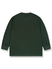 ヘンリーネック ワッフル 長袖Tシャツ