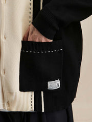 開襟ニットウールカーディガン