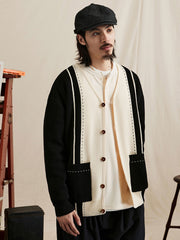 開襟ニットウールカーディガン