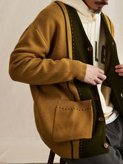 開襟ニットウールカーディガン