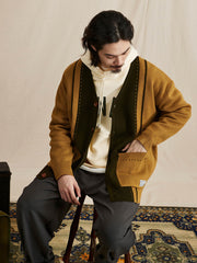 開襟ニットウールカーディガン