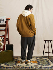 開襟ニットウールカーディガン