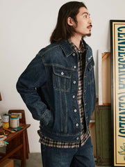 刺繍 ヴィンテージ加工 デニムジャケット