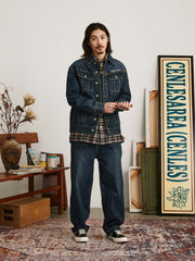 刺繍 ヴィンテージ加工 デニムジャケット