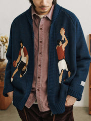 バスケエレメント コーウィッチン カーディガンセーター