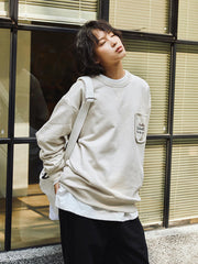 ローズサンドグラステーマ プリントクルーネックスウェット