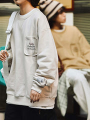 ローズサンドグラステーマ プリントクルーネックスウェット