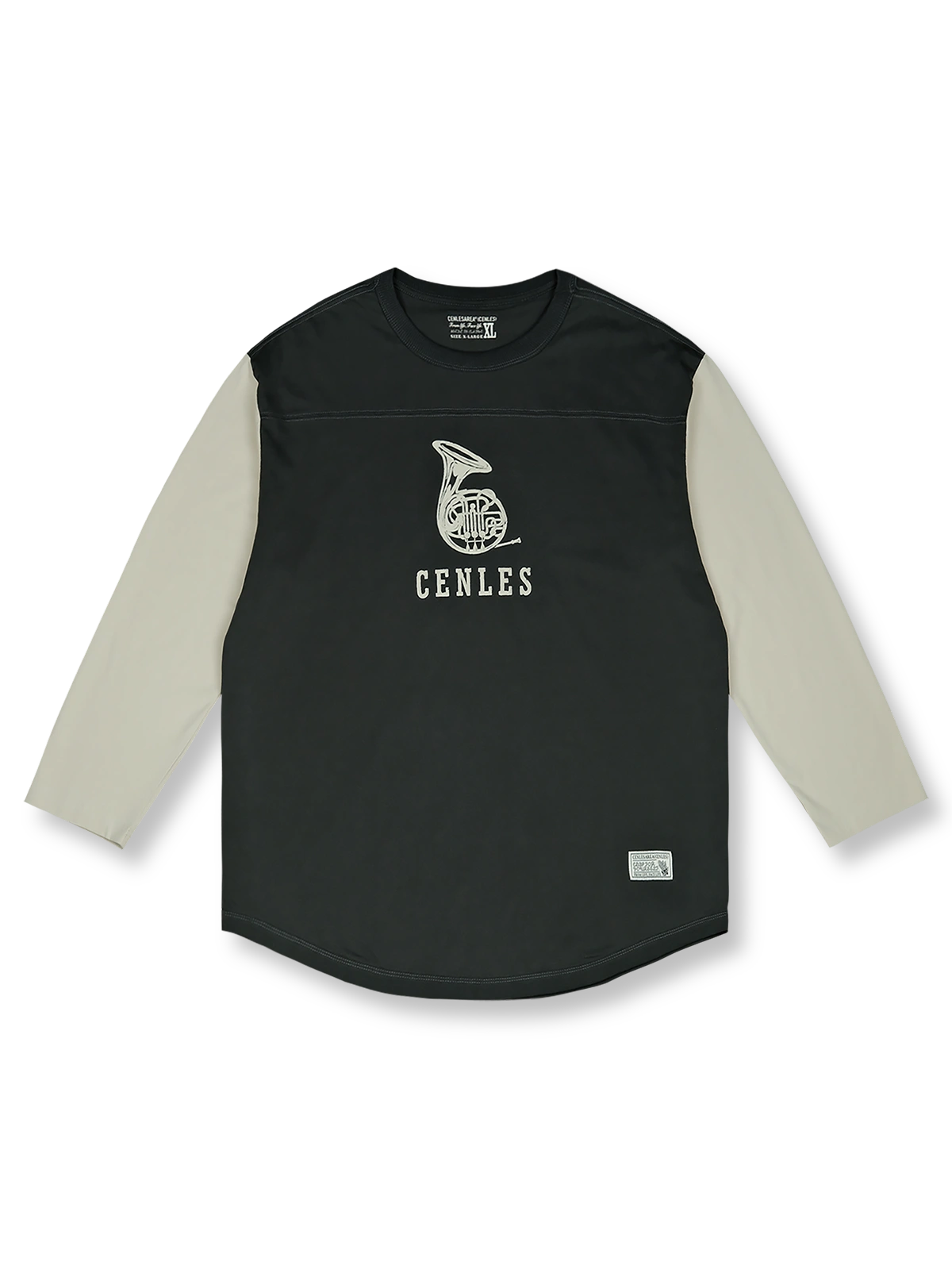 ヴィンテージプリント長袖サッカー風Tシャツ全体