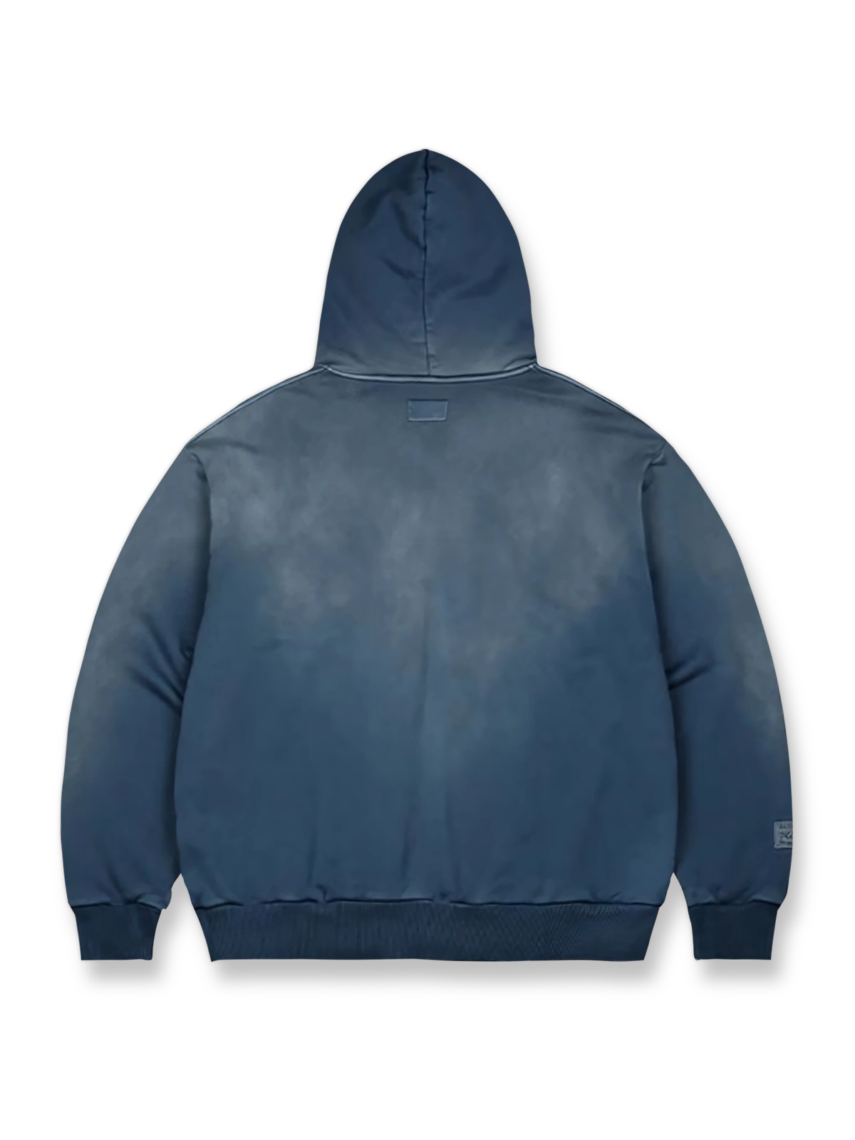 製品染めウォッシュ加工ヴィンテージスプレーホワイトスウェット全体