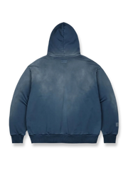 製品染めウォッシュ加工ヴィンテージスプレーホワイトスウェット全体