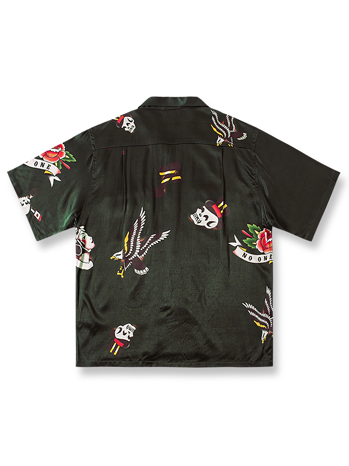 横須賀プリントキューバカラーのハワイアンシャツ全体