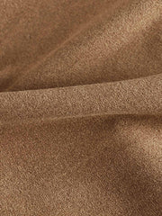 製品画像: 両面フリースのスリムフィットタートルネックインナーのフロント展示 詳細画像: 肘部分のパッチディテール展示