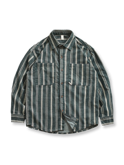 製品画像: ストライプワーク長袖シャツの全体展示