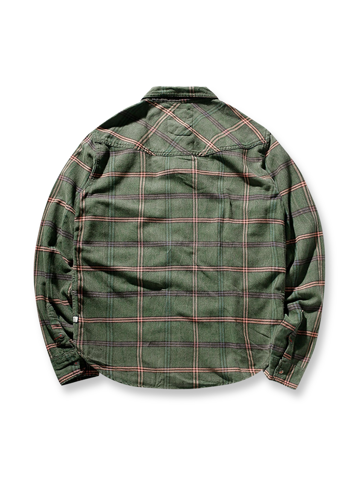 製品画像: ウォッシュ加工起毛チェック柄ワークシャツの全体展示