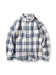 製品画像: クラシックなヴィンテージチェックシャツの正面全体画像